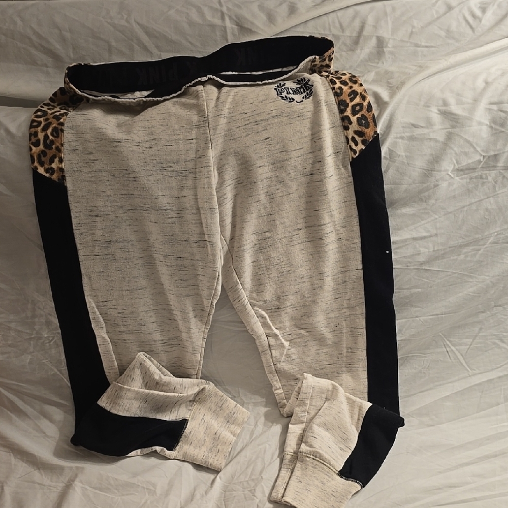 Victoria's Secret PINK Leopard Accent Joggers